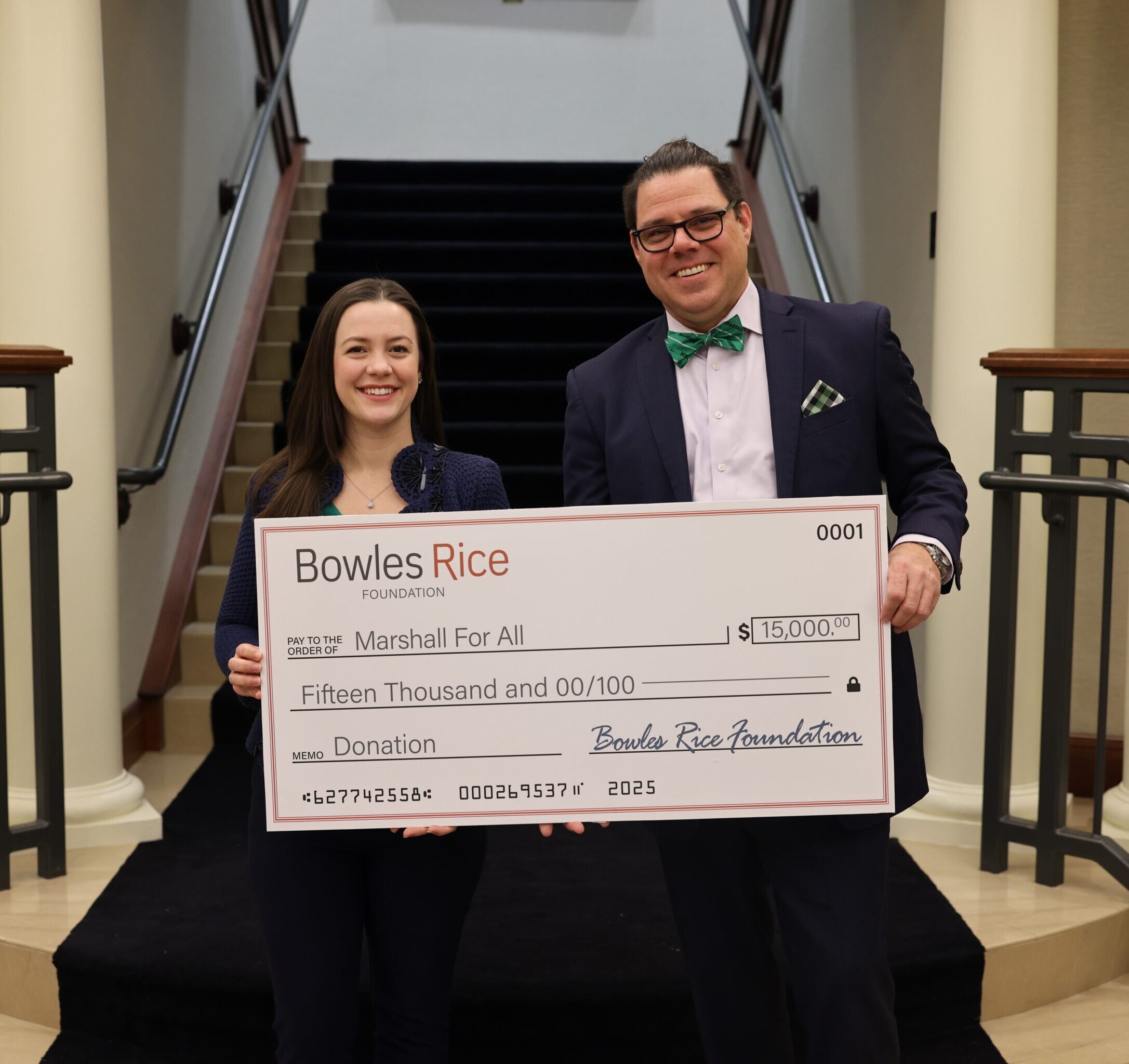 Bowles Rice gives $15,000 toward Marshall For All program